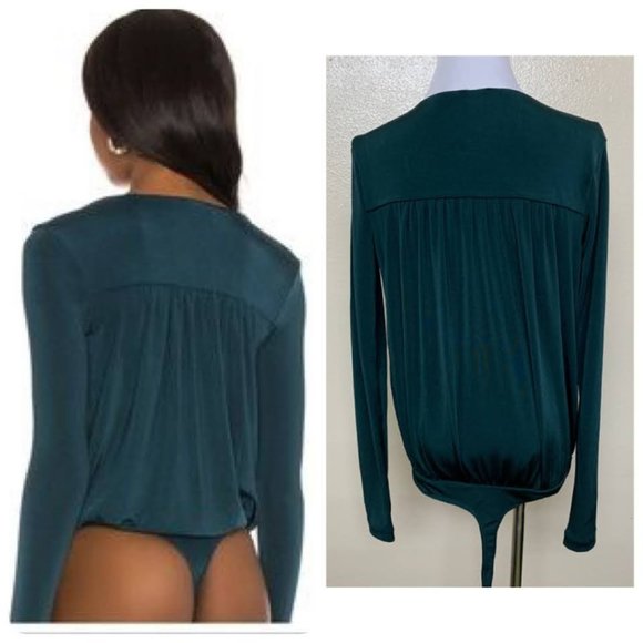 Free People Teal Long Sleeve Bodysuit - Picture 3 of 11